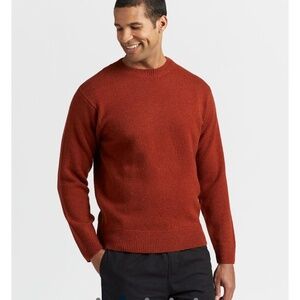 Pendleton Men’s Washable Shetland Wool Sweater in Fired Brick Heather Size M.